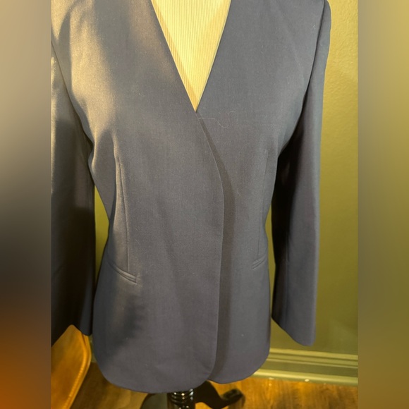 Theory Classic wool blend open front blazer - Picture 8 of 11